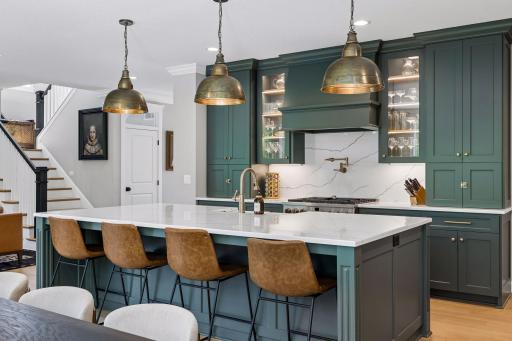 Every detail was carefully consideredâfrom the oversized island to the handcrafted millwork and layered designer lighting.