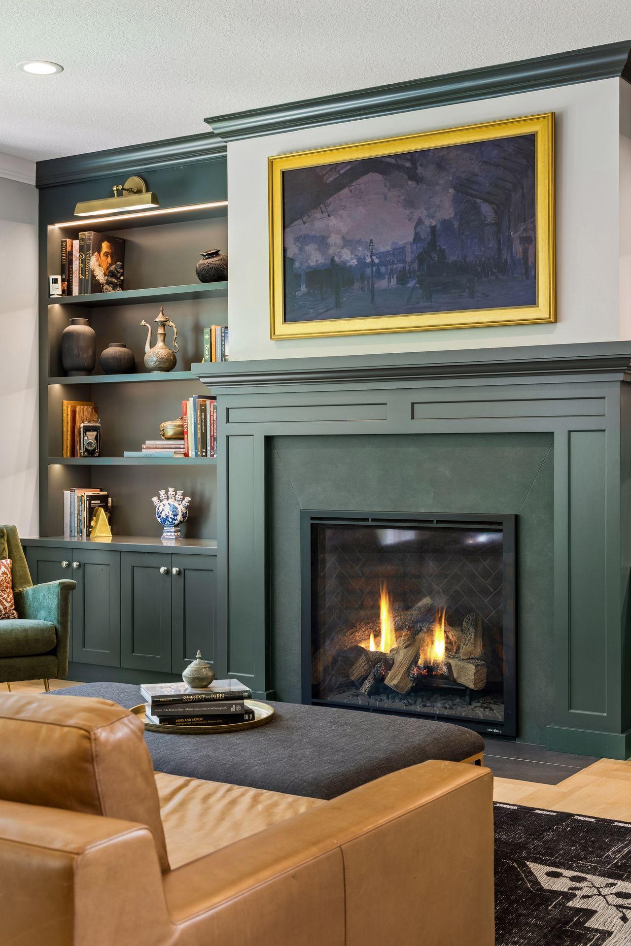 Rich custom millwork, designer finishes, and beautifully curated built-ins elevate this exceptional gathering space.