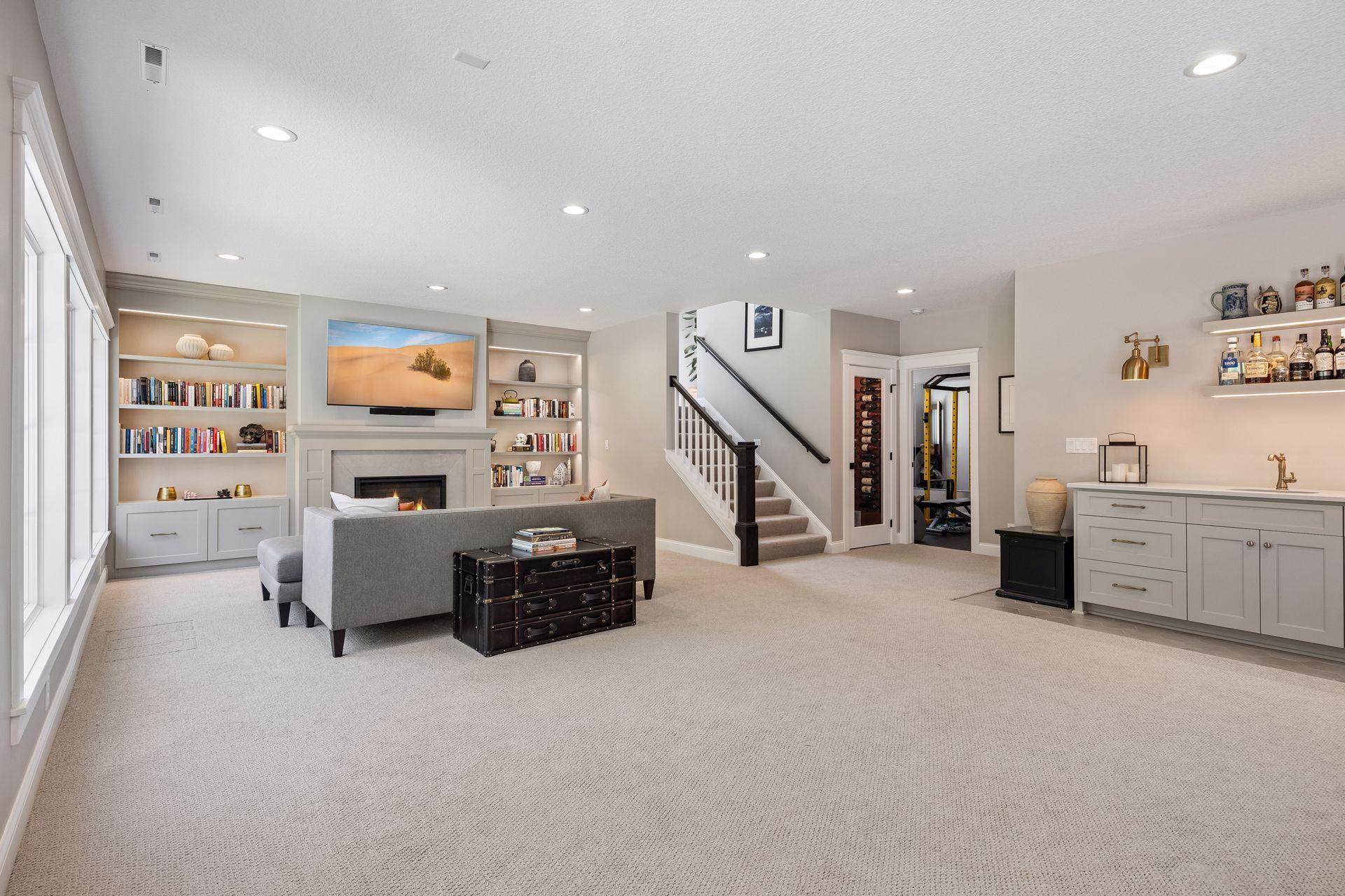 An expansive walkout level thoughtfully designed for entertaining, recreation, and effortless everyday living.