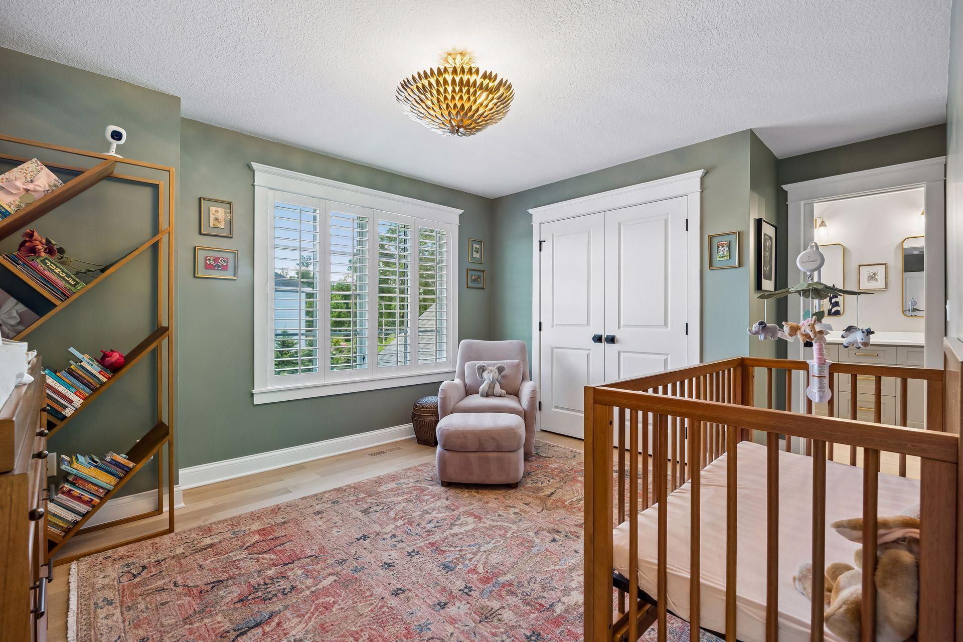 A thoughtfully designed nursery where soft color palettes, natural light, and timeless finishes create a peaceful beginning.