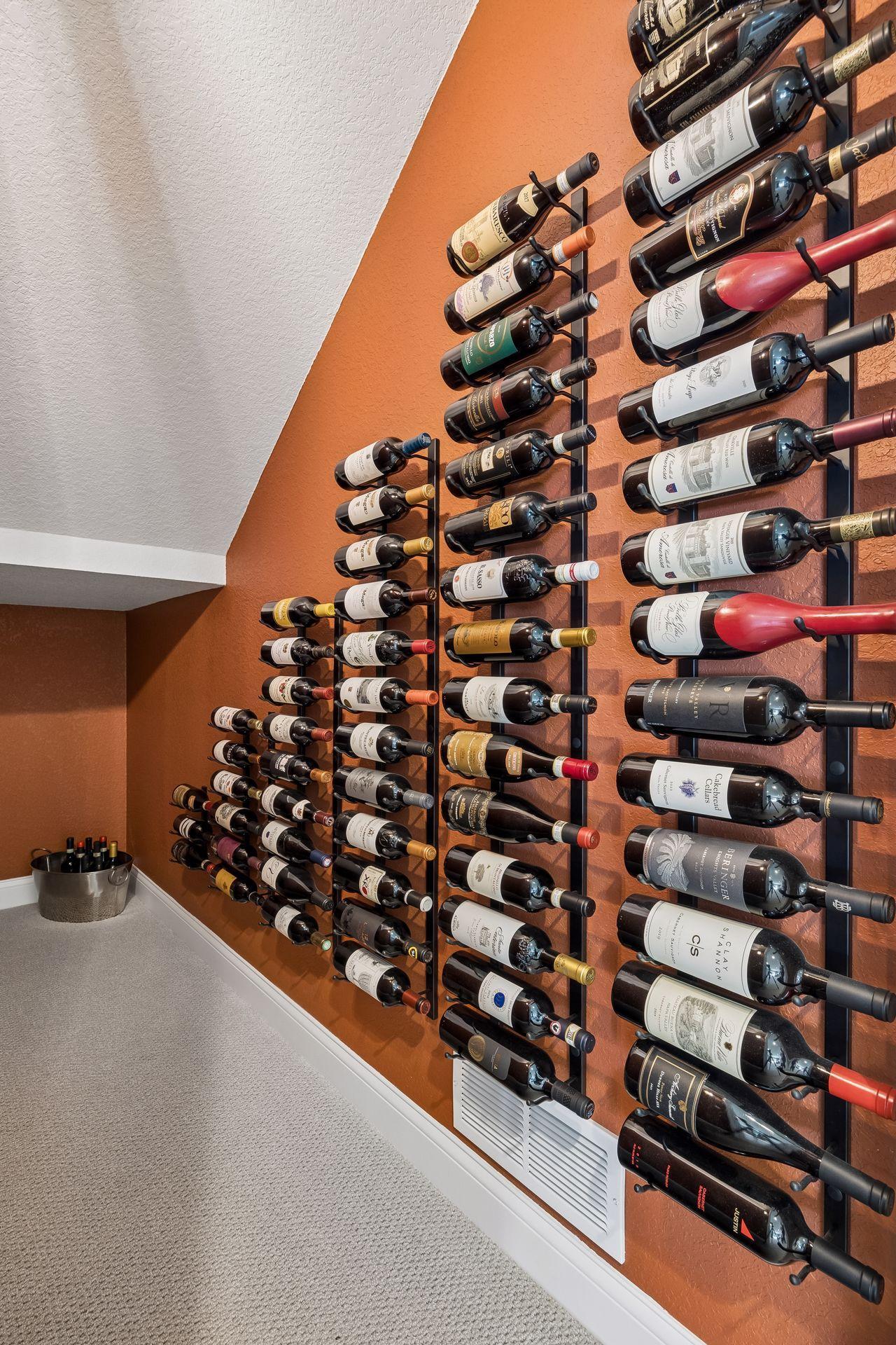 Under the staircase wine storage