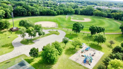 Nearby Franlo Park features playgrounds, athletic fields, and expansive green space for outdoor recreation and community activities.