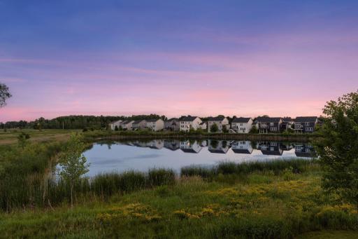 Serene pond with amazing views right out your back window.