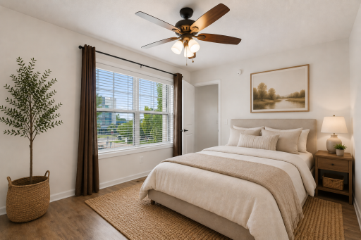 Upper level bedroom #3. (Virtually staged.)