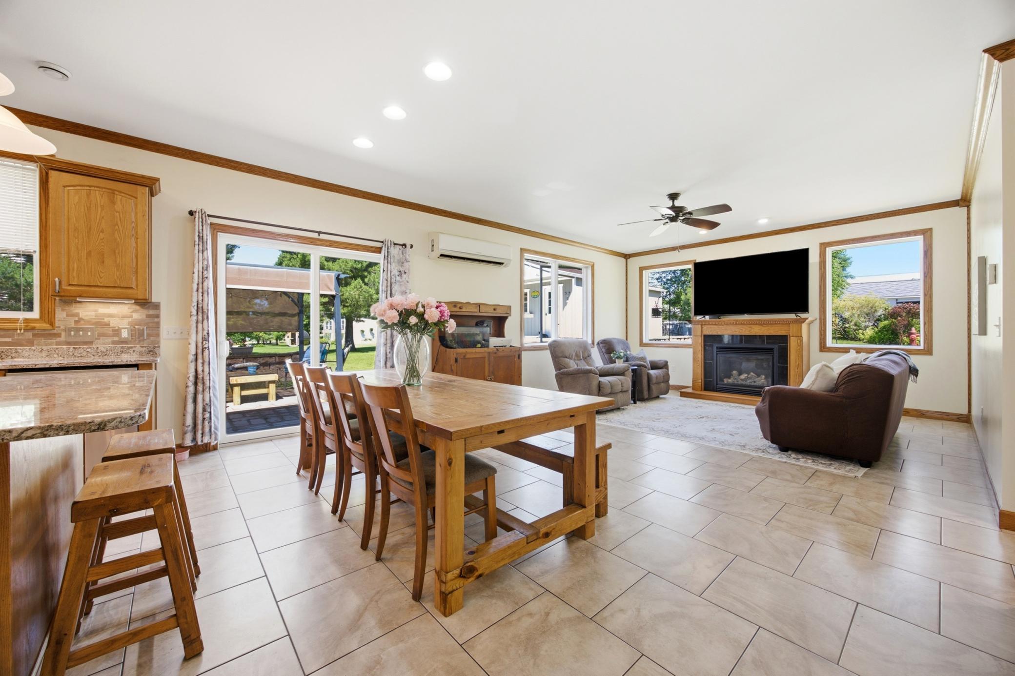 Dining to Patio & Living Room