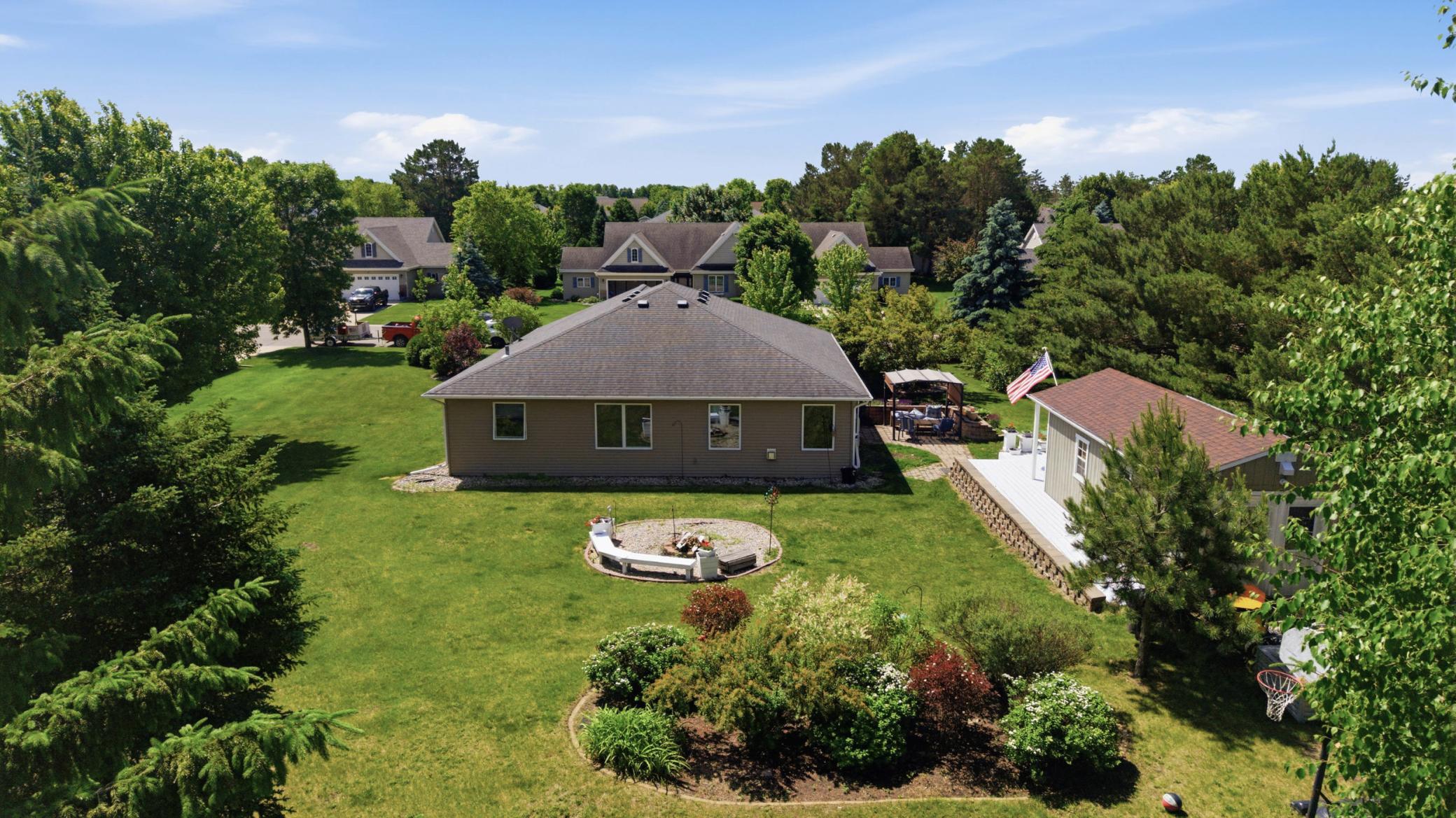 Aerial view of Backyard