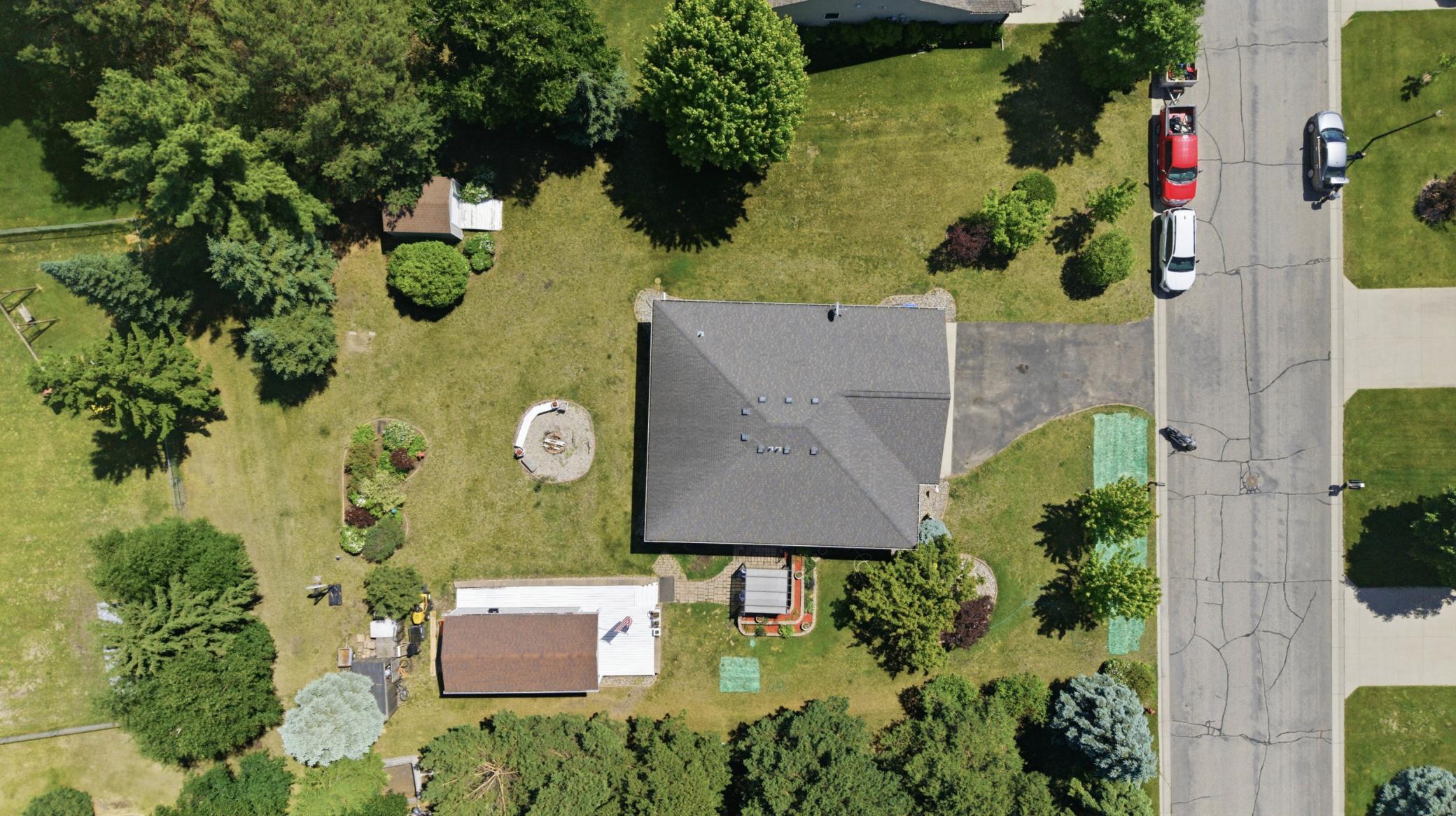Overhead View of Property