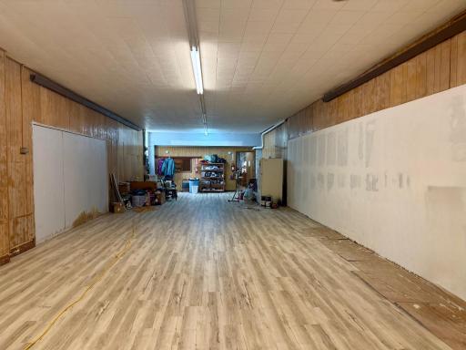 Spacious floor area facing backside of building