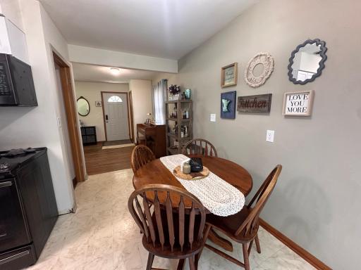 Table to front door