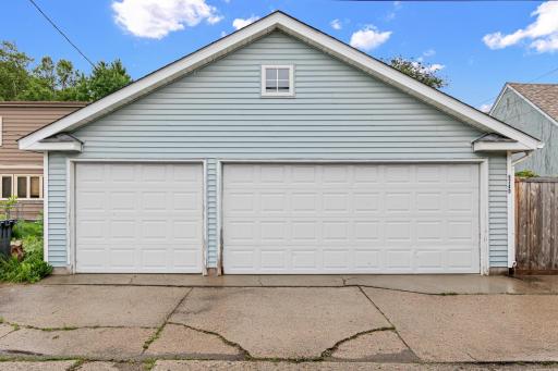 A rarity, a Huge 3 car garage with storage!
