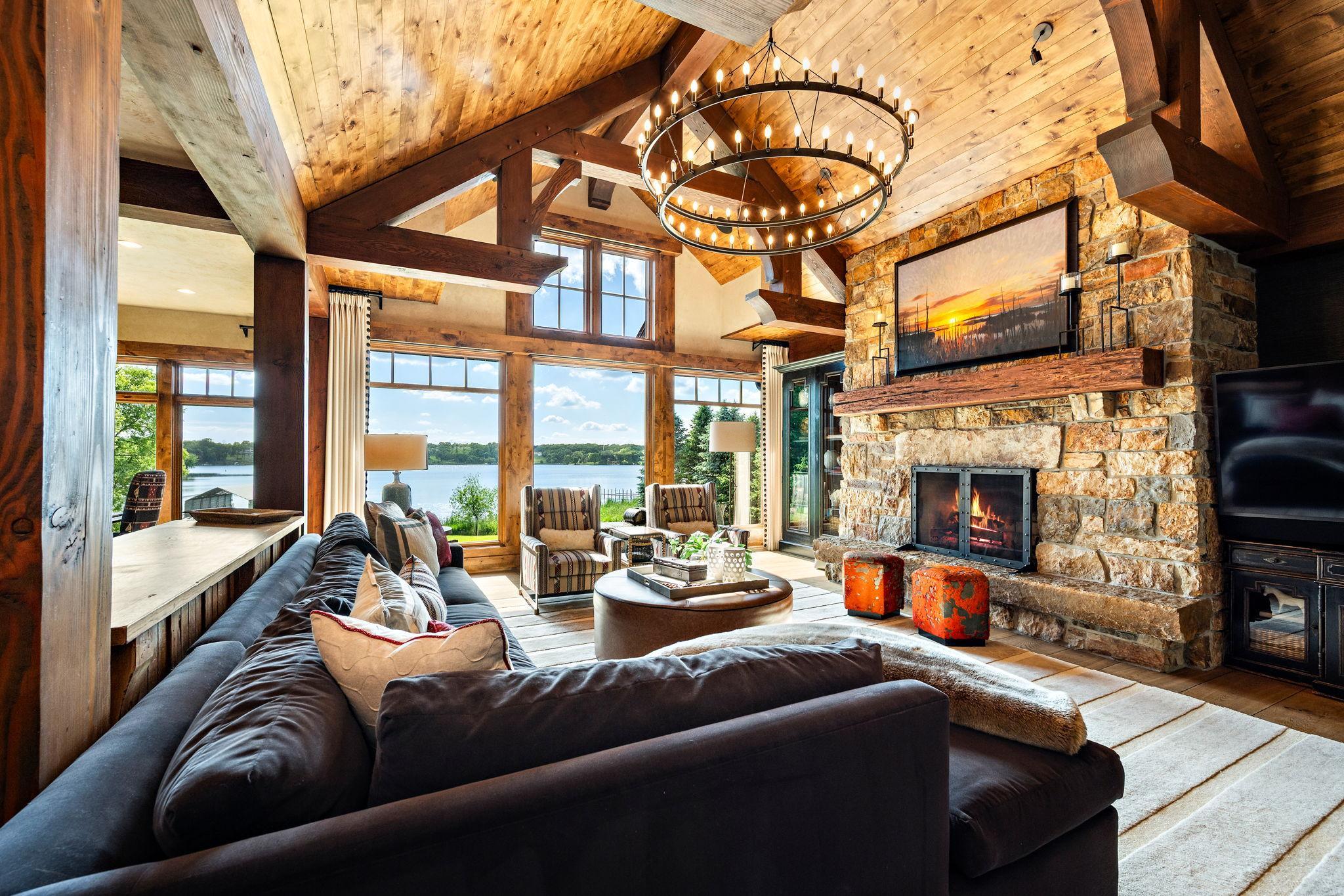 Lake views from the living room
