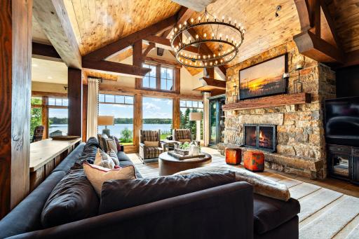 Lake views from the living room