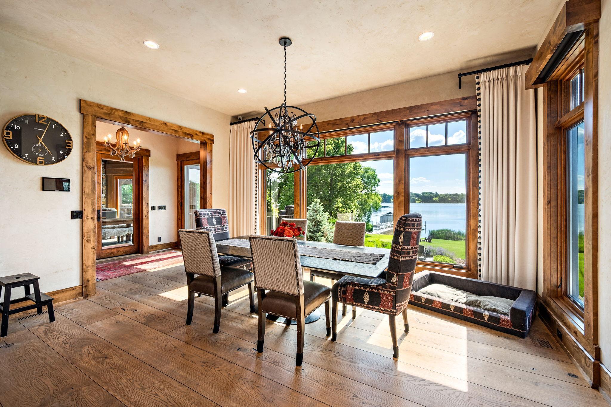Dining area overlooking Lake Minnetonka