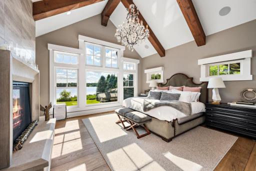 Primary bedroom with lake view