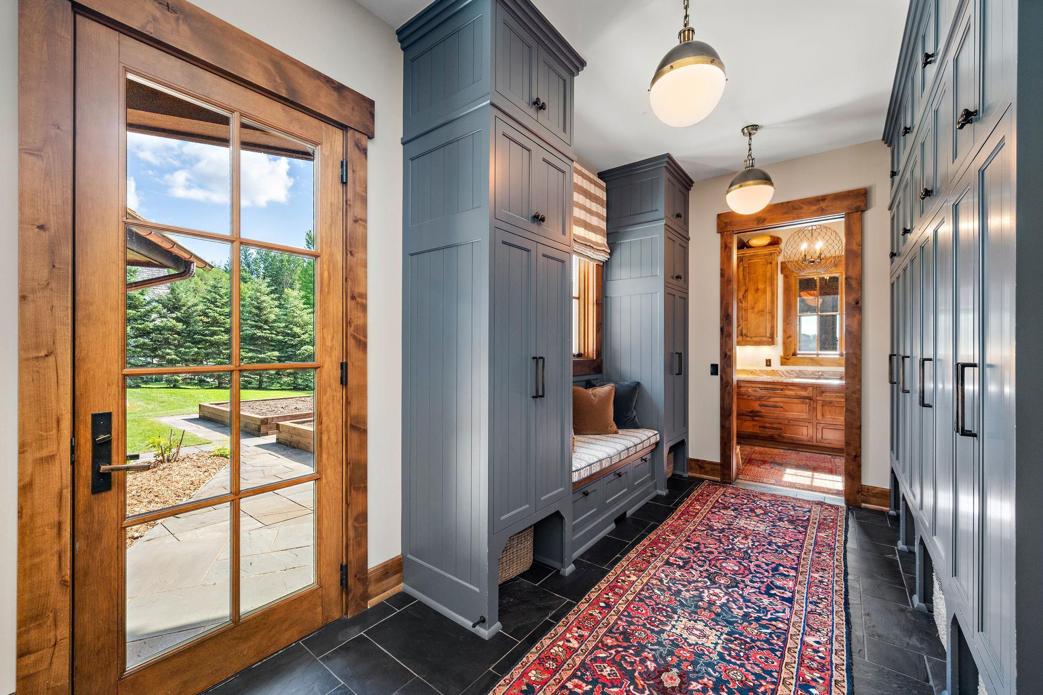 Entry from garage with lockers