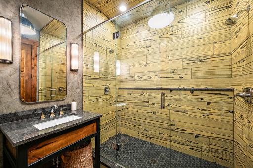 Lower level pool guest bath