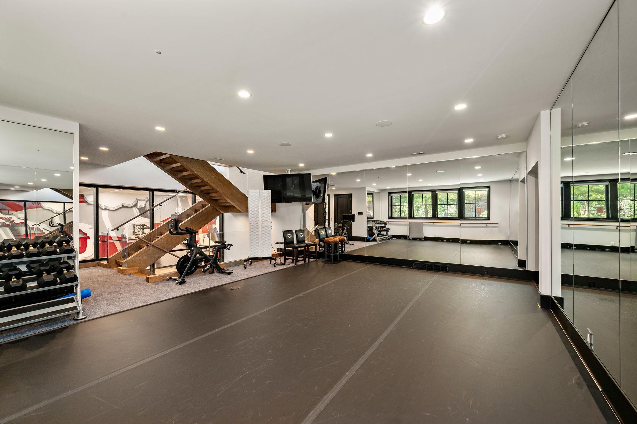 Guest house exercise room and dance studio