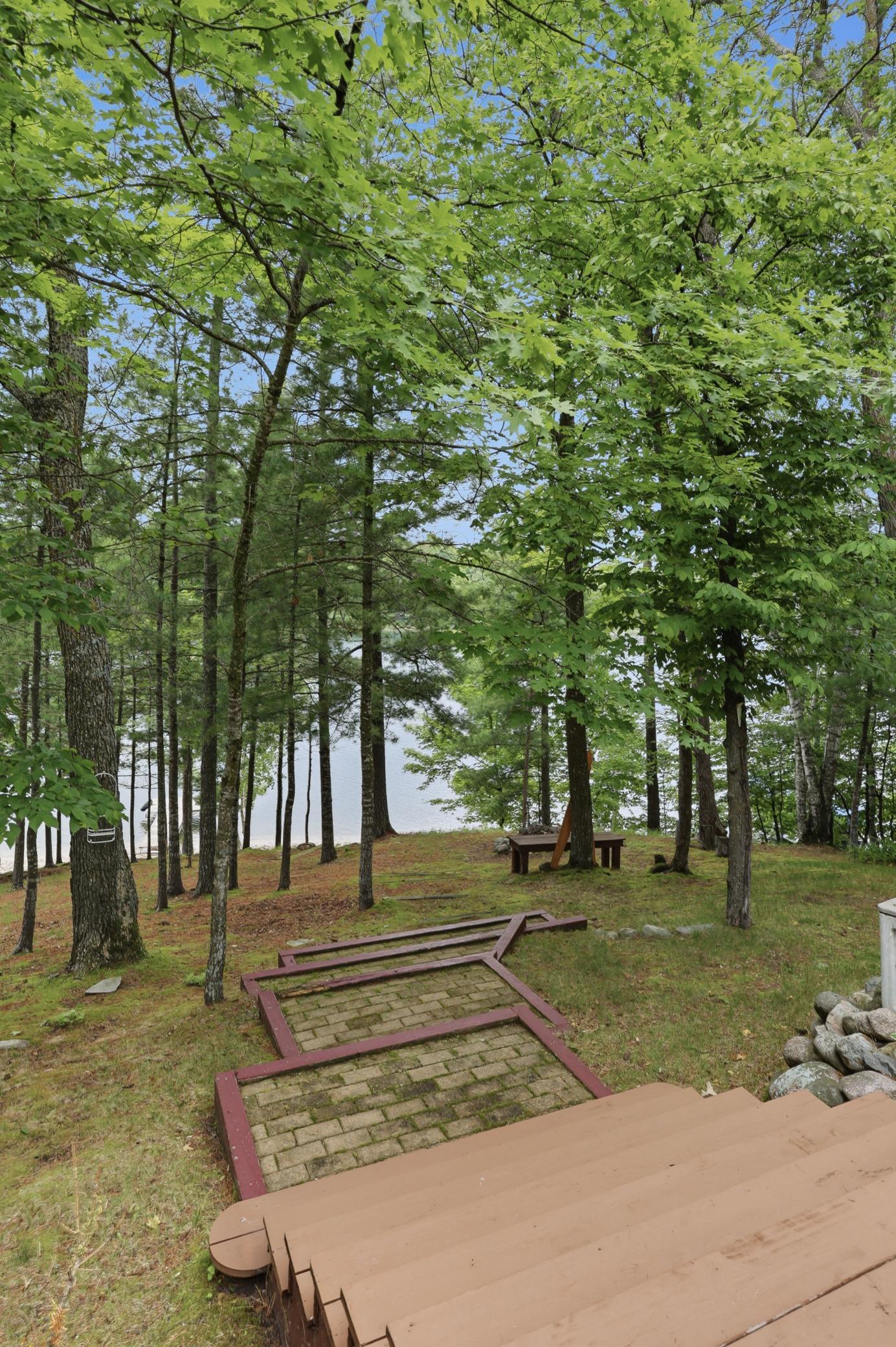 Sloped walkway to the water