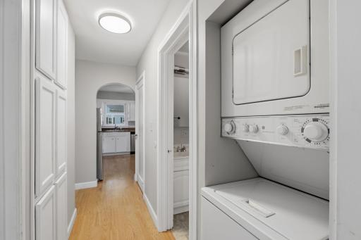 One level living with main level laundry.