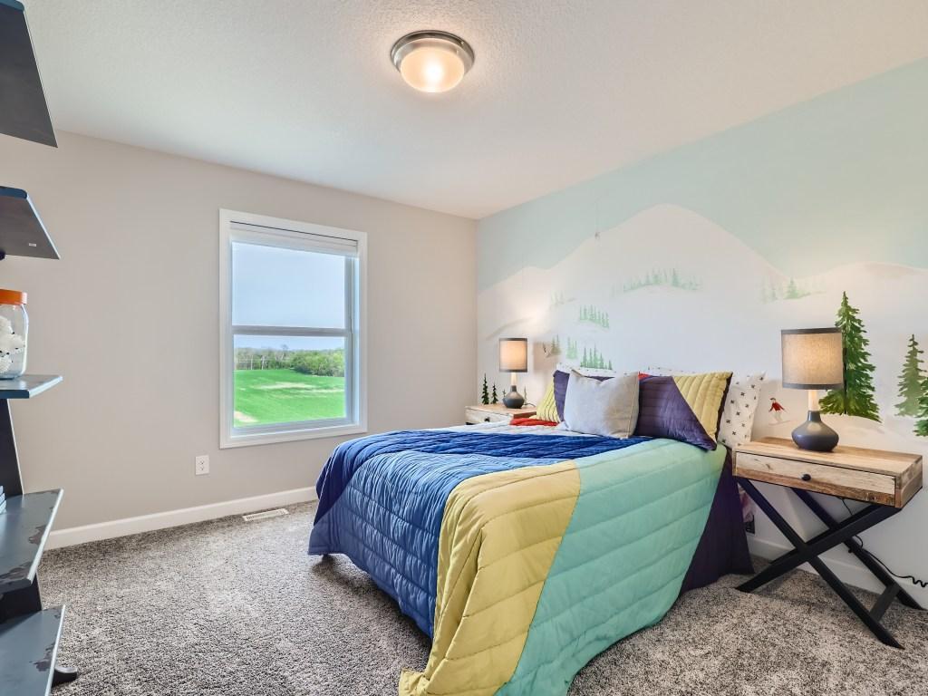 Photo is of the actual model. You will fall in love with the hand painted mural and matching wall art!