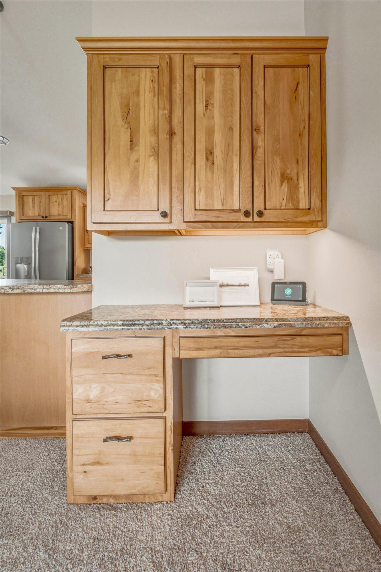 Handy and Useful Workstation for Office or Homework keeps kitchen tidy