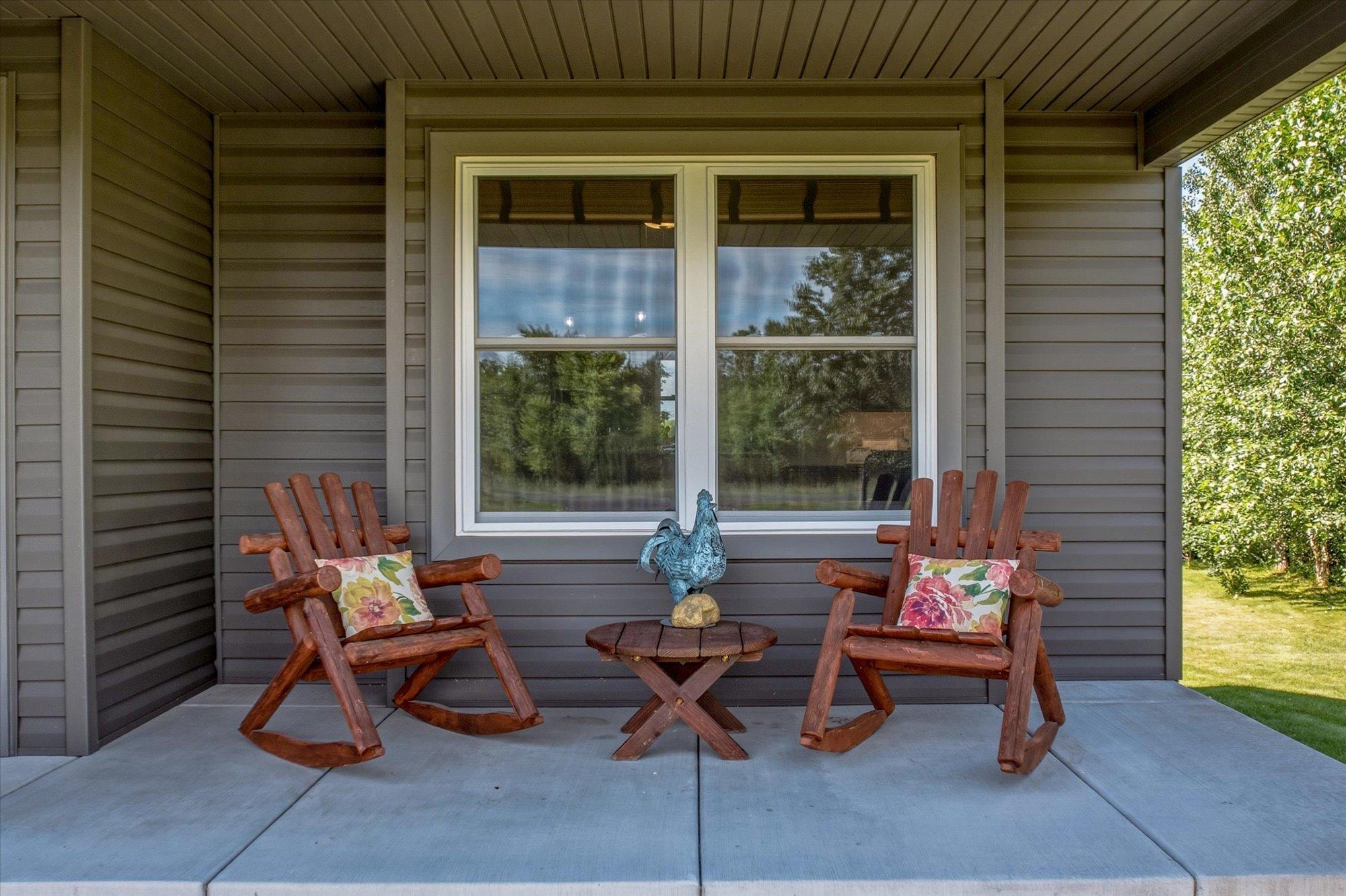 Inviting, covered front porch
