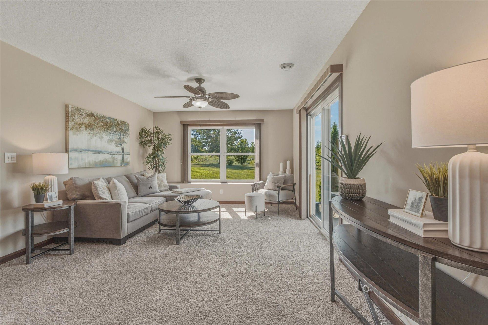This space is perfect for family room, TV space, den, game room, or living space for multi-generational family members