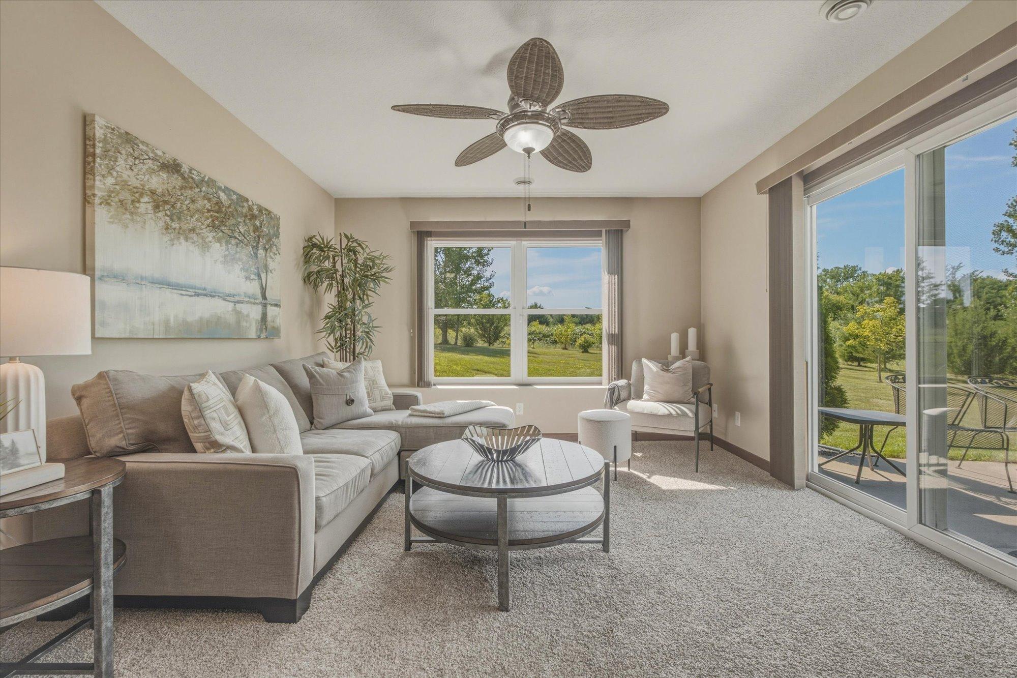Inviting, warm, yet light and airy, this is fabulous living space