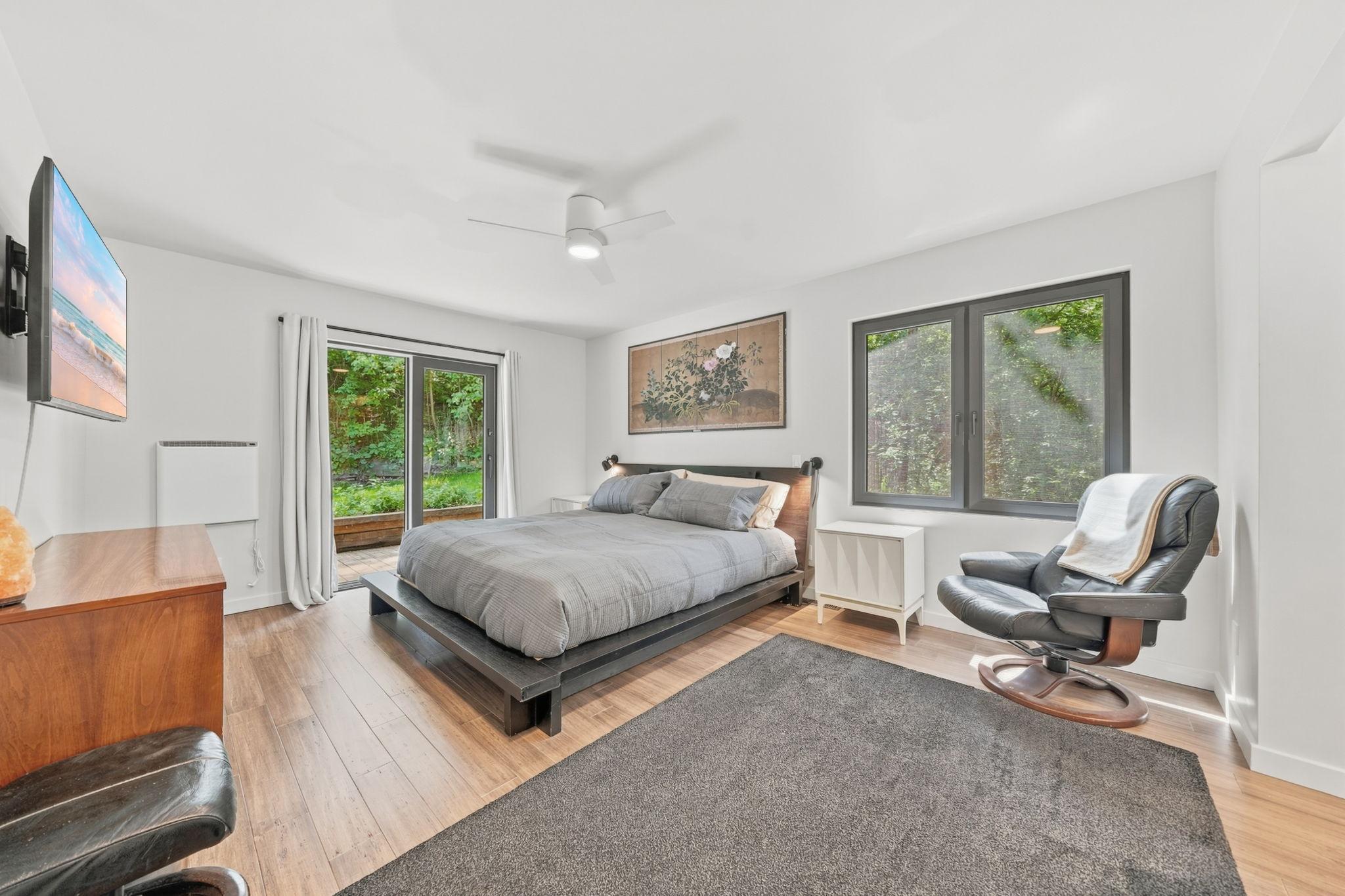 Primary Bedroom on Upper Level with deck access