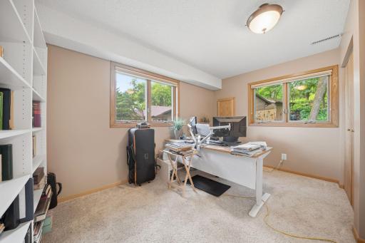 The walkout lower level also offers two generously sized bedrooms, providing comfortable space for guests, family members, or a home office setup.