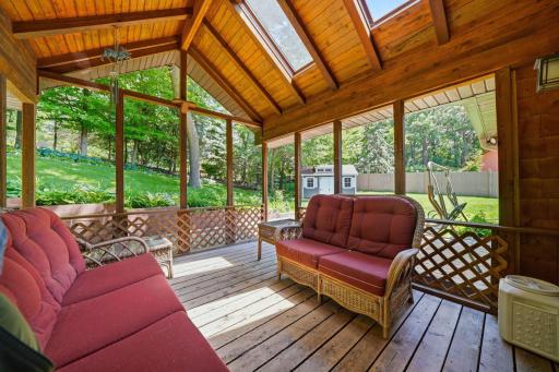 Rain or shine you can enjoy this backyard oasis