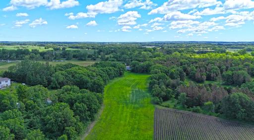 Looking East behind the home towards New London