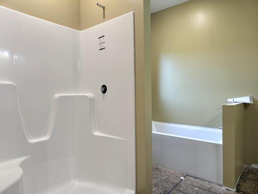 Primary bath on the main level feature separate shower/tub