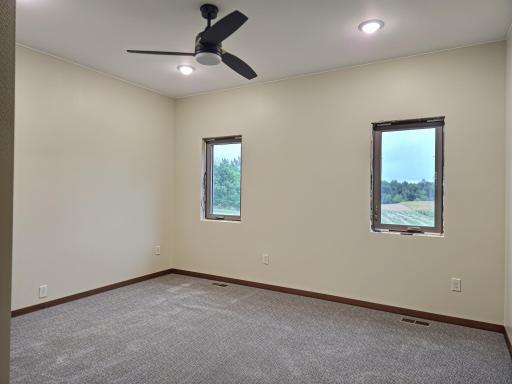 Primary bedroom, with large walk in closet and private bath