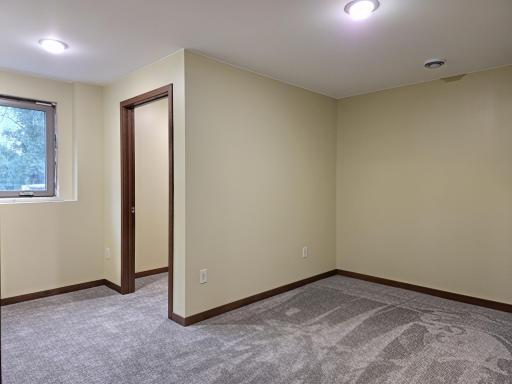One of 3 bedrooms in the basement
