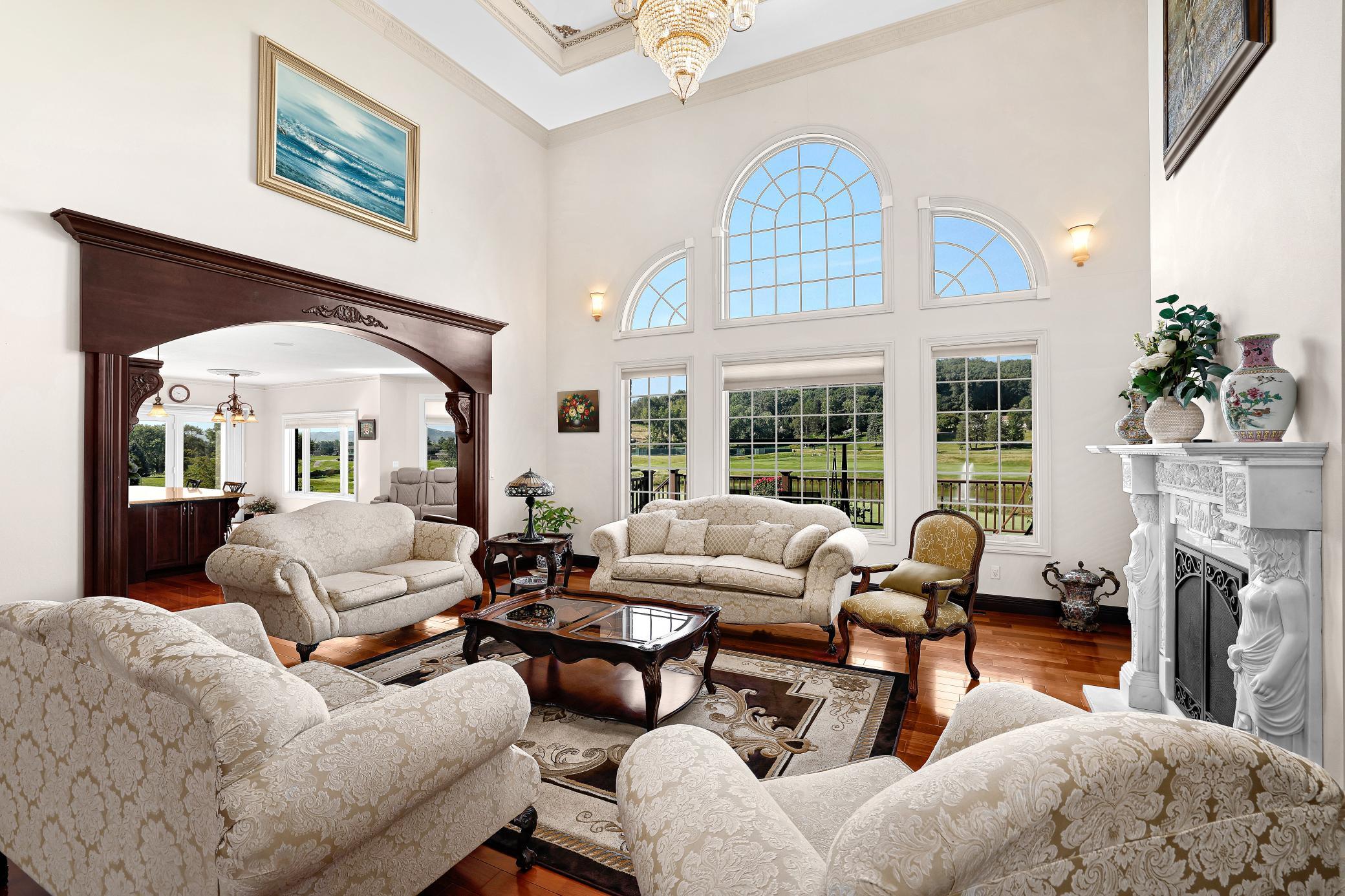 Living room with views of course