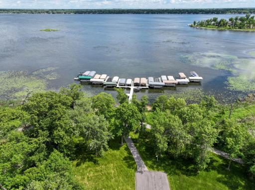 A private boat slip provides convenient access to the water whenever adventure calls.