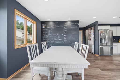 Generous space allows for a large dining table.