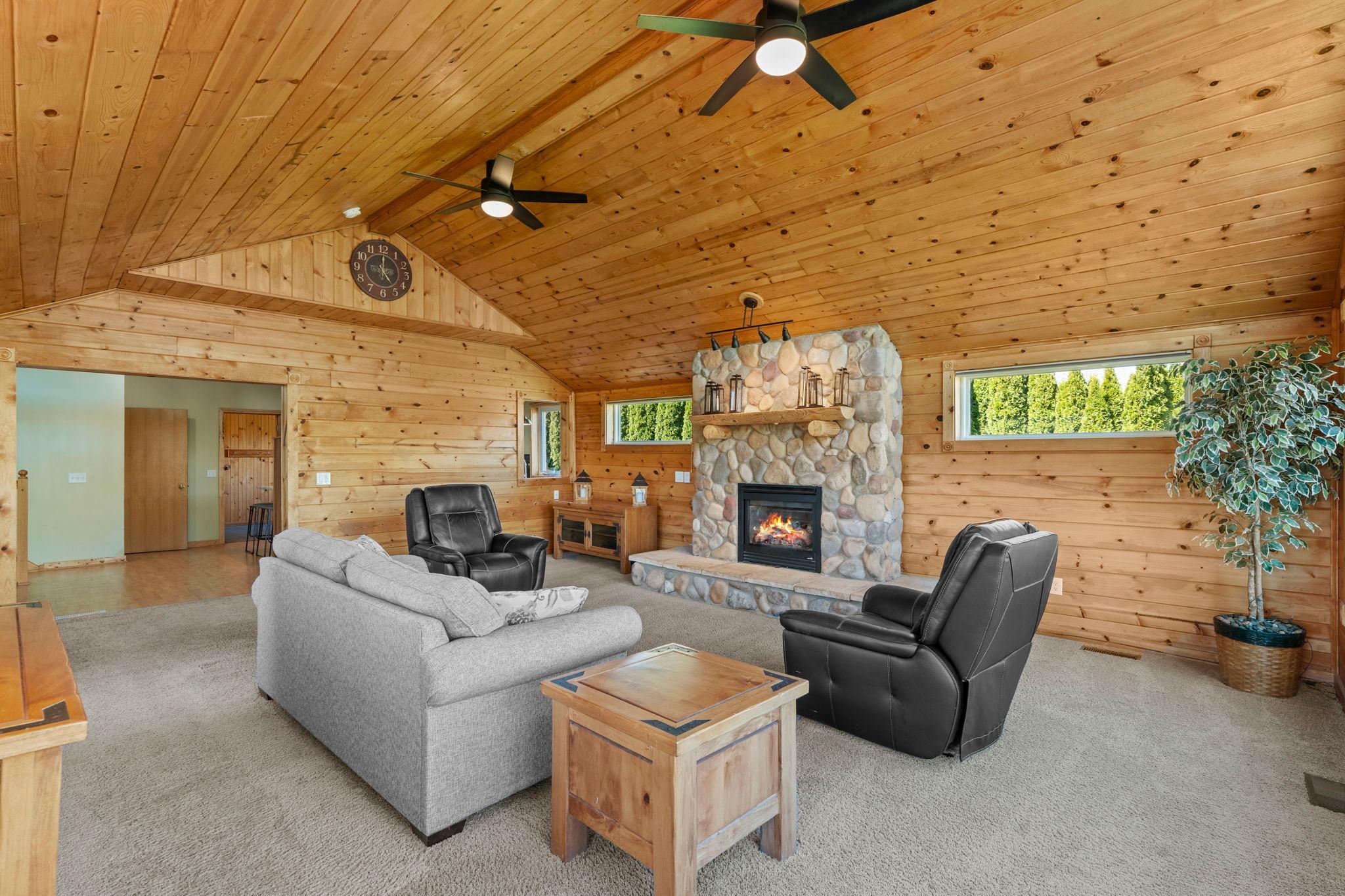 Large space with vaulted ceiling