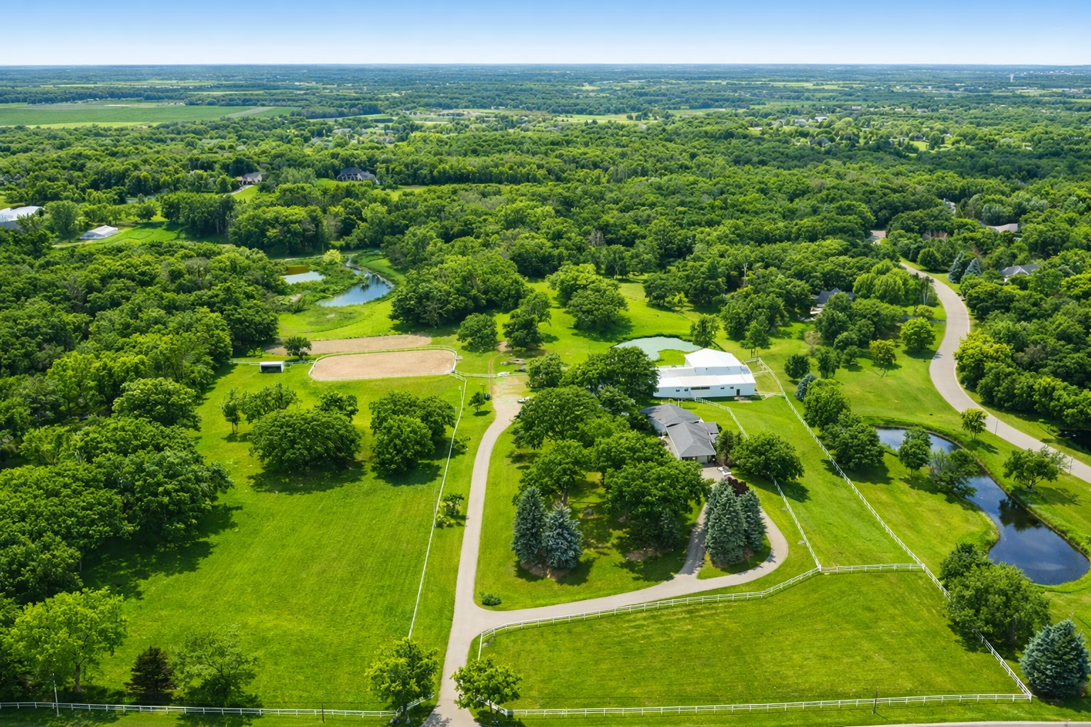 Aerial of the farm