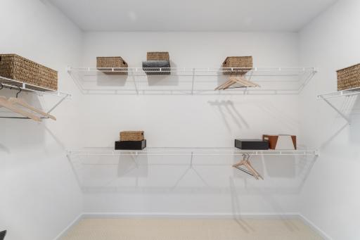 Owners walk-in closet *Photo of a model home, structural and design options may vary.
