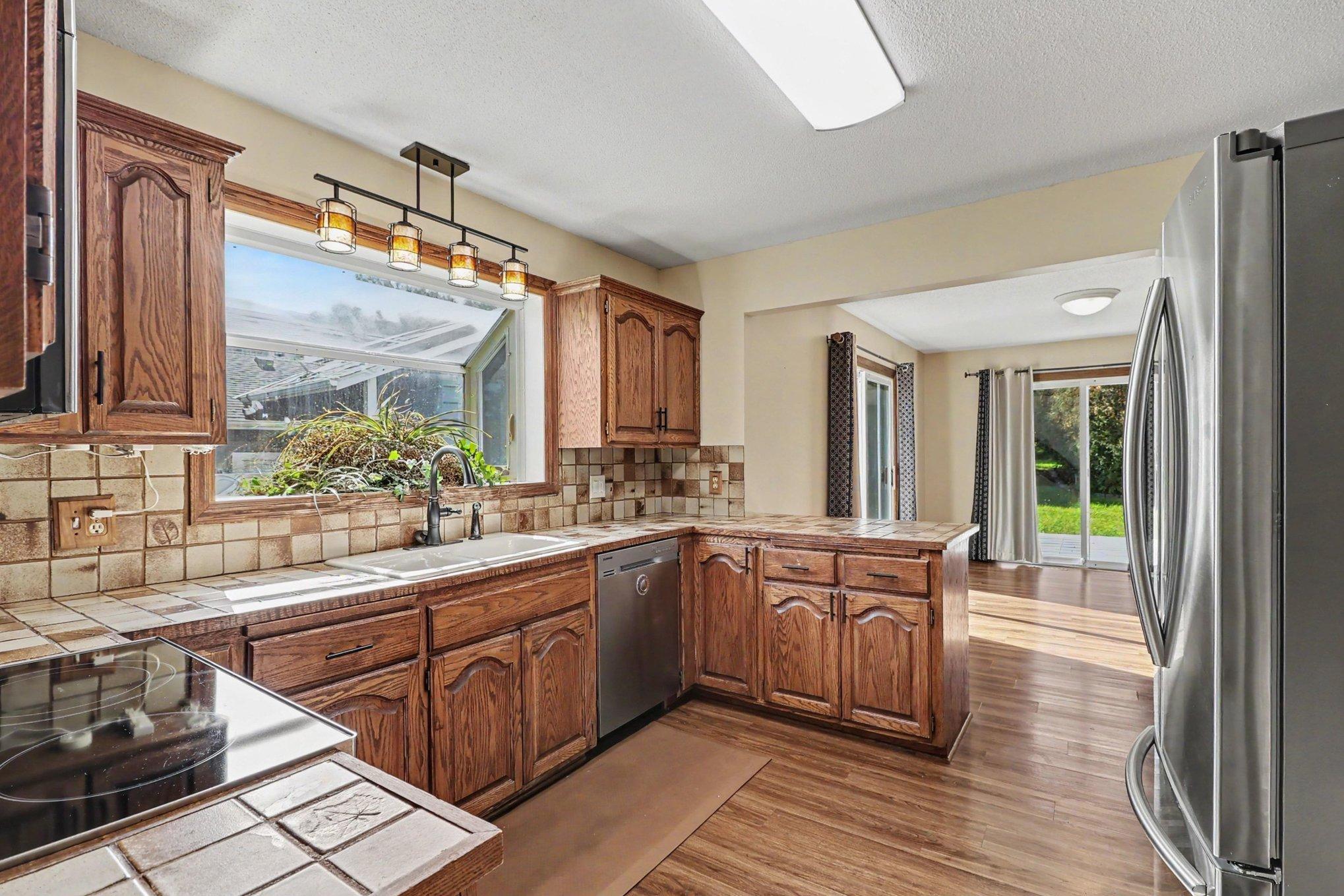 Huge wonderful window over the kitchen sink