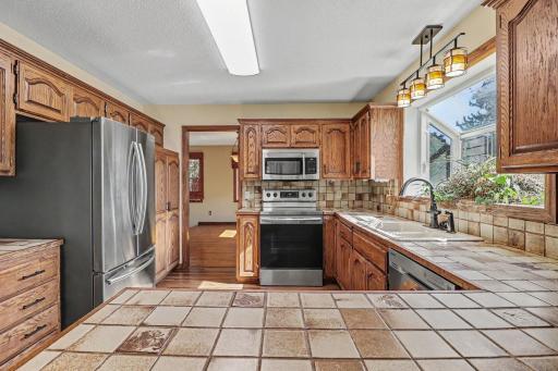 Plenty of counter space and it;s a 2 butt kitchen!