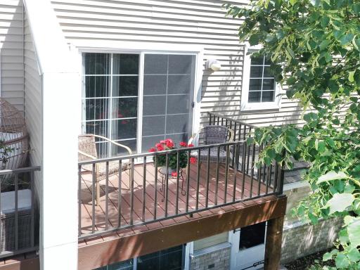 The deck truly offers privacy and features new maintenance-free decking in a serene treetop setting.