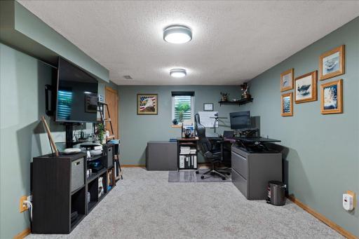 lower level family room has egress window and was previously used as another bedroom