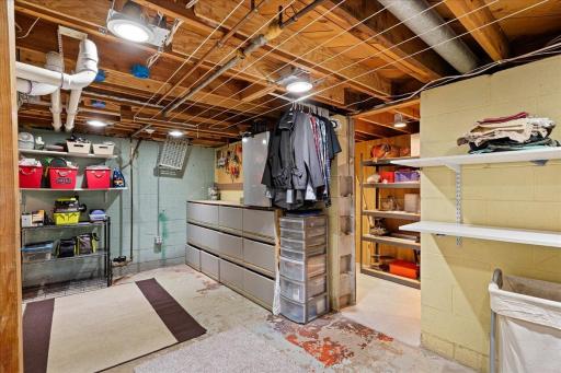 another view of the utility area to the added storage room