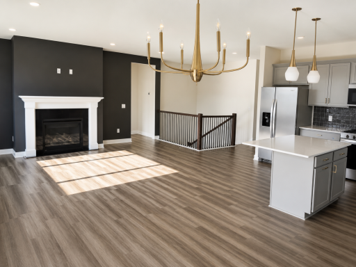 Main Level Open Concept - Fireplace