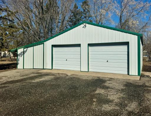 Garage with Paved Lean To
