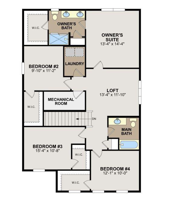 Wow! 4 spacious bedrooms, a versatile loft space & upper laundry up! Each BR features a walk-in closet! Private Owner's Suite with spa-like bath!