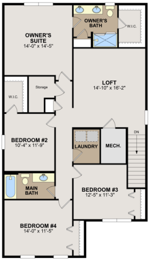 Enjoy a large loft and 4 extra bedrooms in the upper level!